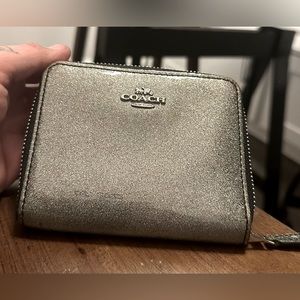 Women’s Coach silver zip wallet